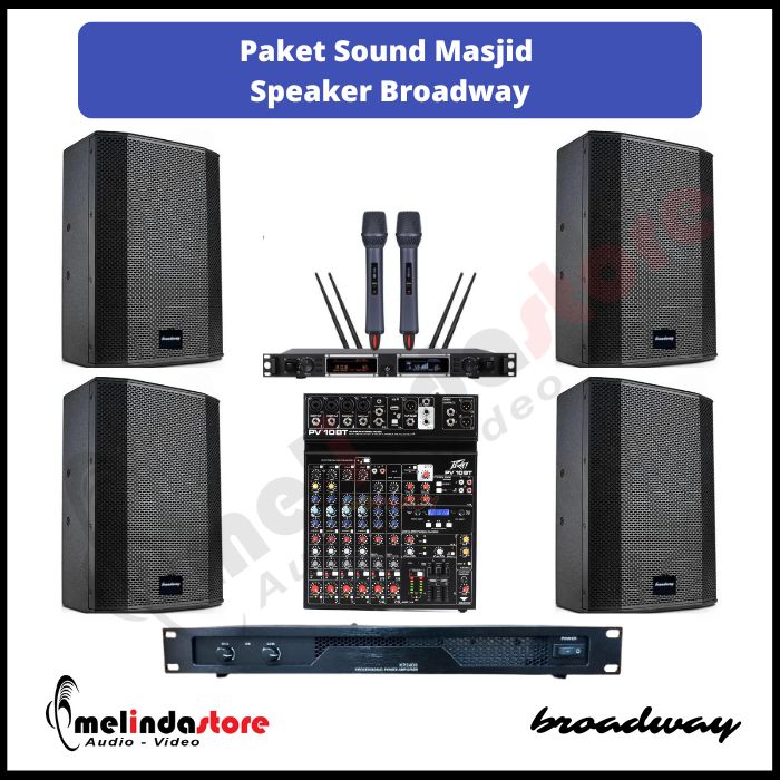 Paket Sound System Masjid Speaker Boradway CON-8 | 4 Speaker
